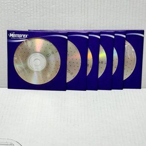 MEMOREX CD-R 52X 700MB (80 Mins) 6-Pack Discs in Paper Sleeves - Recordable